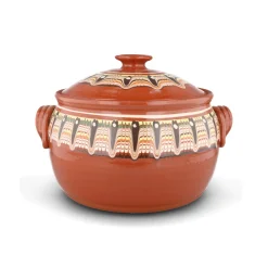 Outlet Bulgarian Troyan Brown Terracotta Cooking Pot Baking Supplies & Equipment