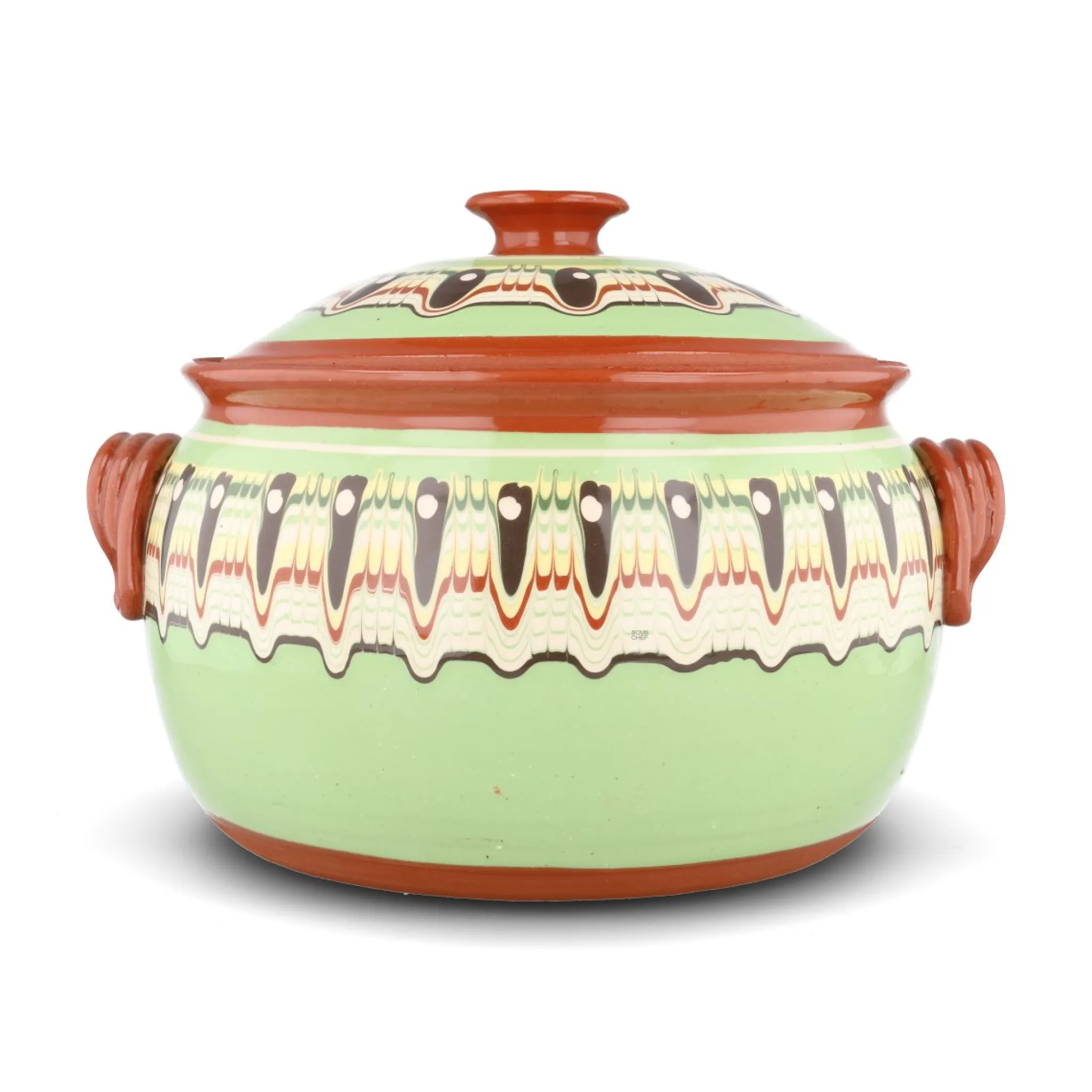 Best Bulgarian Troyan Mint Green Terracotta Cooking Pot Baking Supplies & Equipment