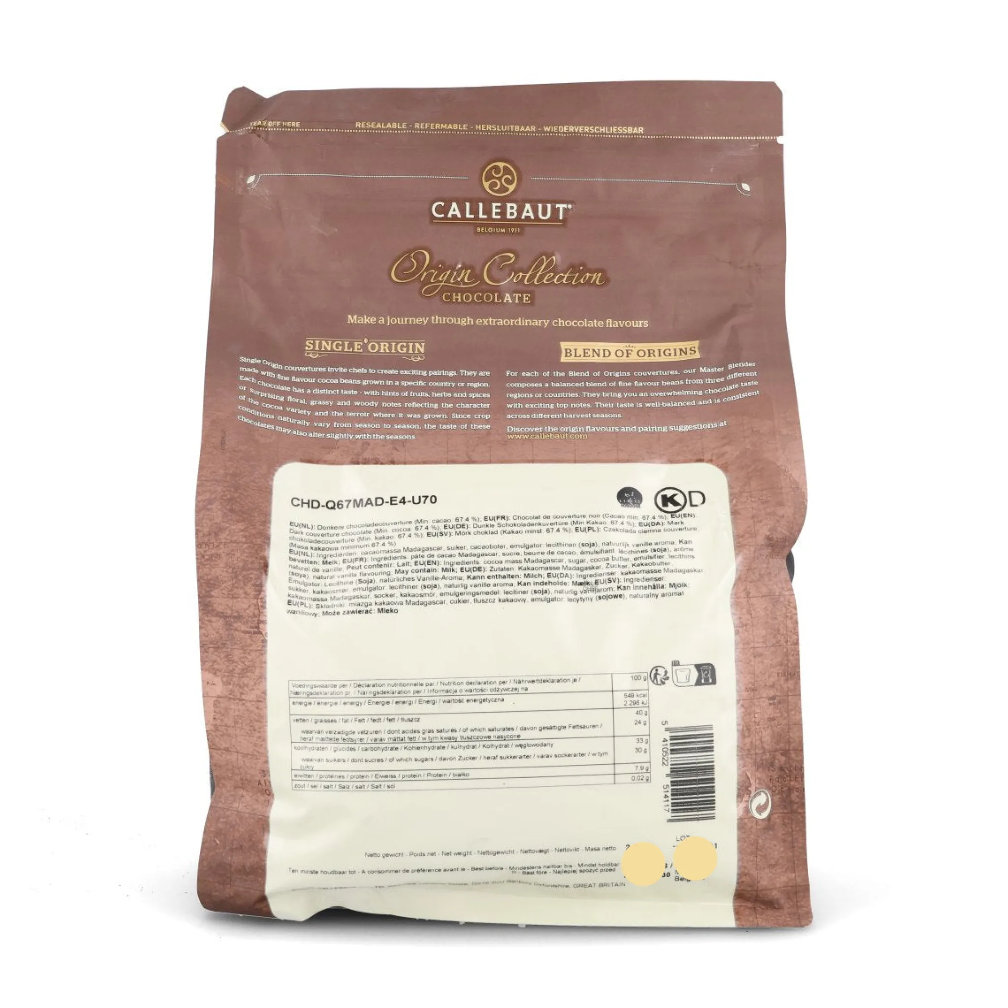 Discount Origin Madagascar 67.4% Dark Chocolate Chips, 2.5kg Ingredients Brands|Chocolate & Sweets