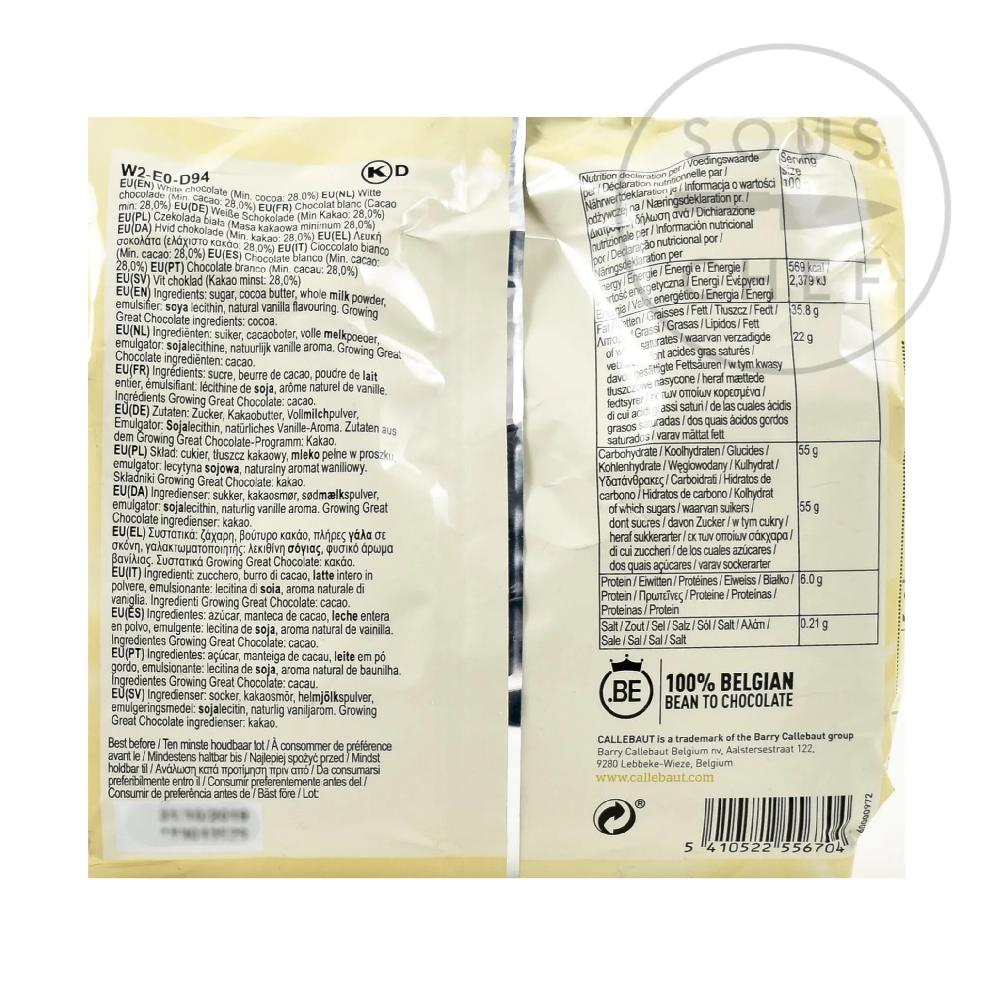 Online White Chocolate Couverture French Ingredients|Chocolate & Sweets