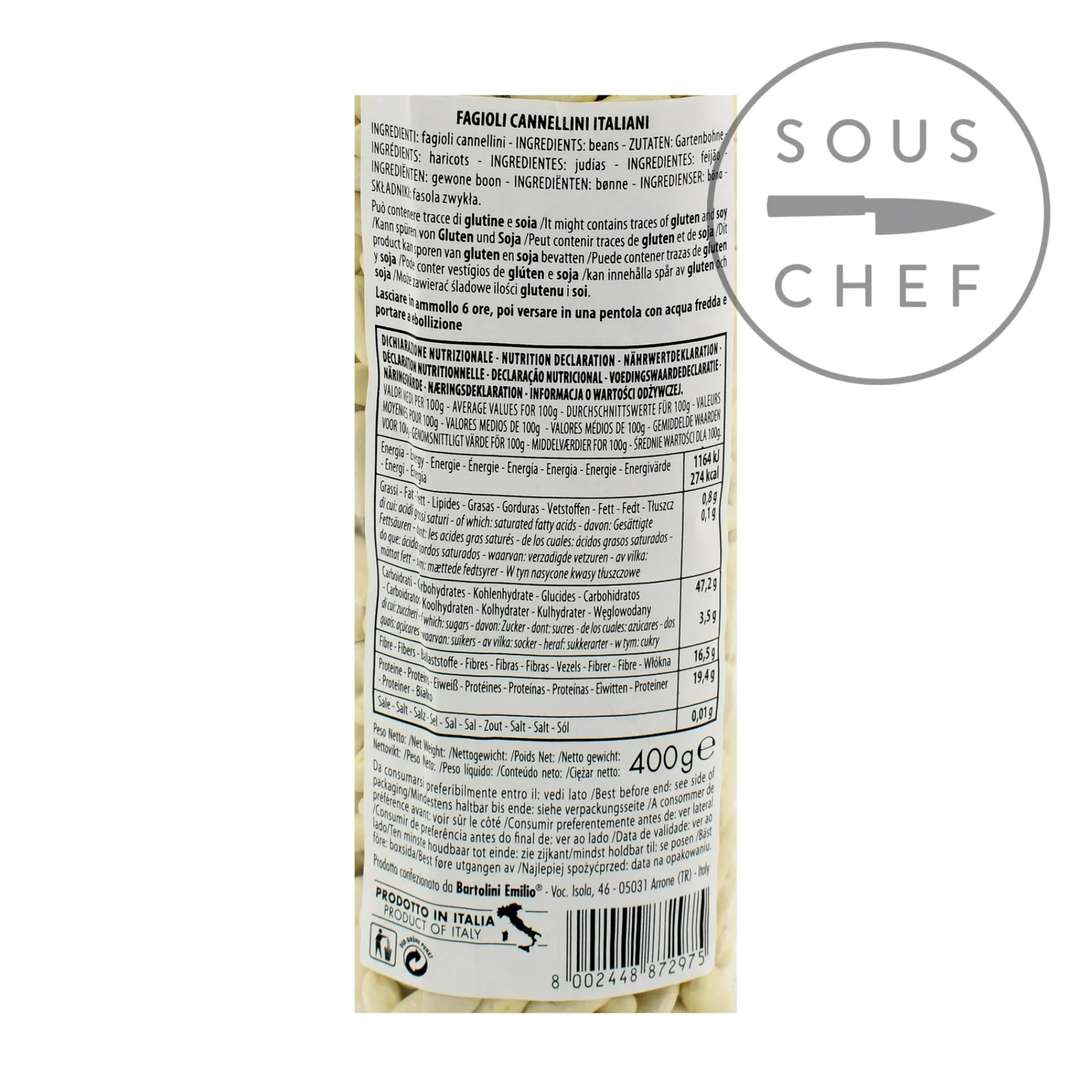 Italian Cannellini Beans Ingredients Brands|Italian Ingredients