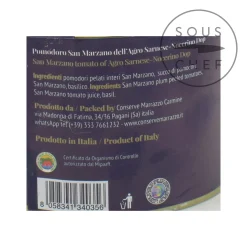 Outlet DOP San Marzano Peeled Tomatoes with Basil, 420g Italian Ingredients|Vegetables