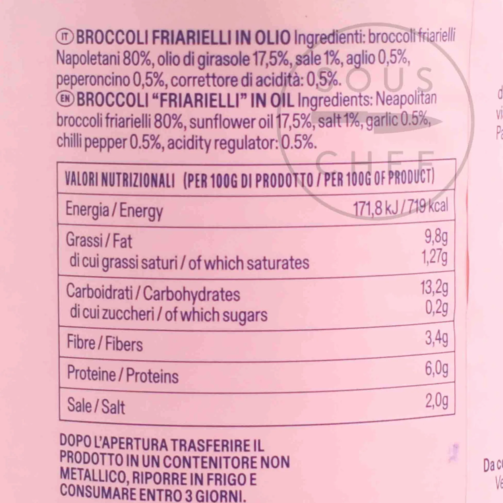 Clearance Neopolitan Friarielli Broccoli in Oil, 800g Italian Ingredients|Vegetables