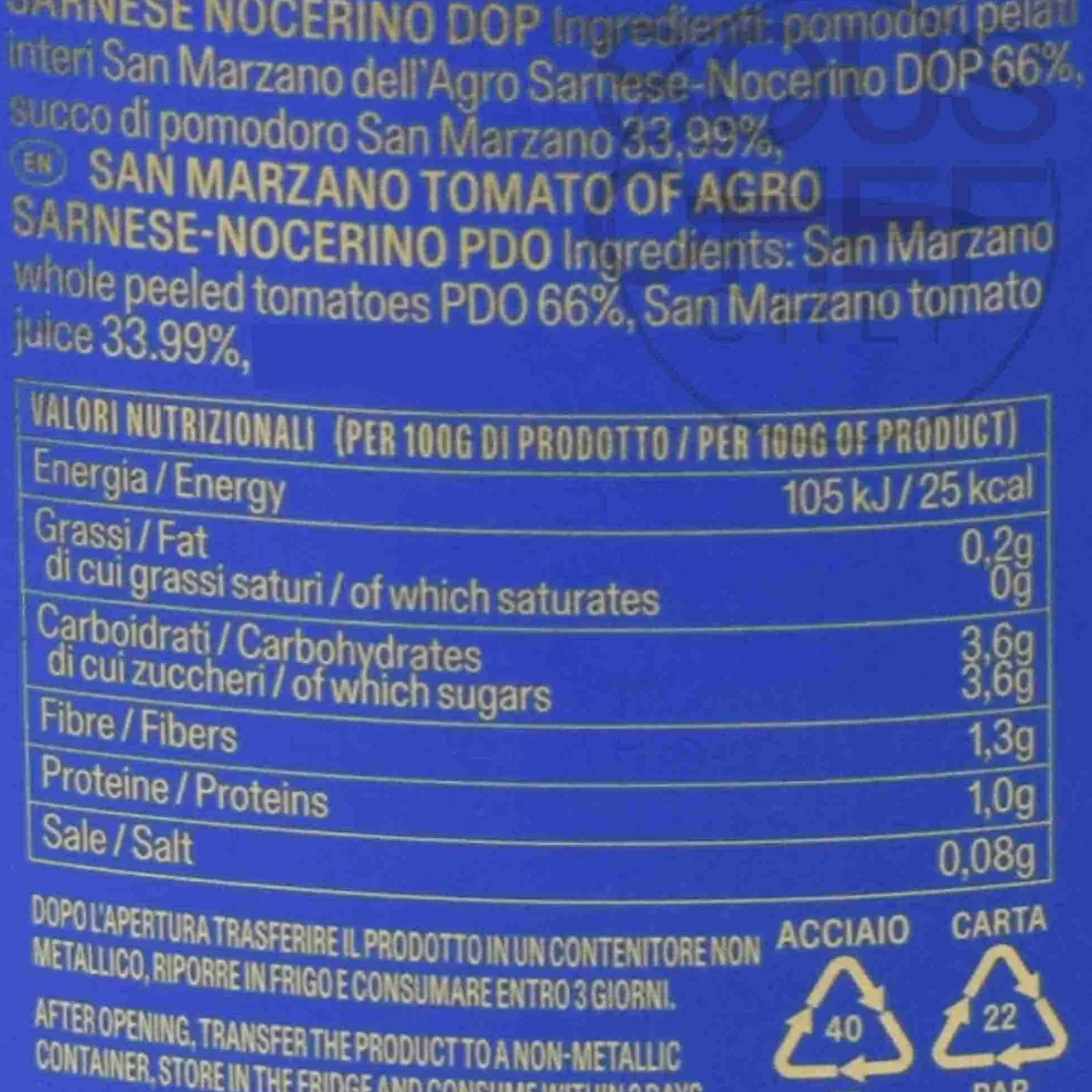 Peeled DOP San Marzano Tomatoes, 2560g Italian Ingredients|Vegetables