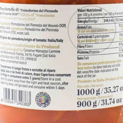 New Sliced Piennolo Vesuvio DOP Tomatoes, 1.06 Litre Ingredients Brands|Italian Ingredients