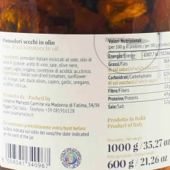 Hot Sun Dried Tomatoes in Oil, 1 Litre Ingredients Brands|Italian Ingredients