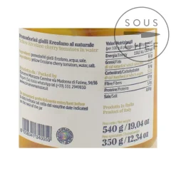 Online Whole Ercolano Yellow Cherry Tomatoes in Water, 500g Ingredients Brands|Italian Ingredients