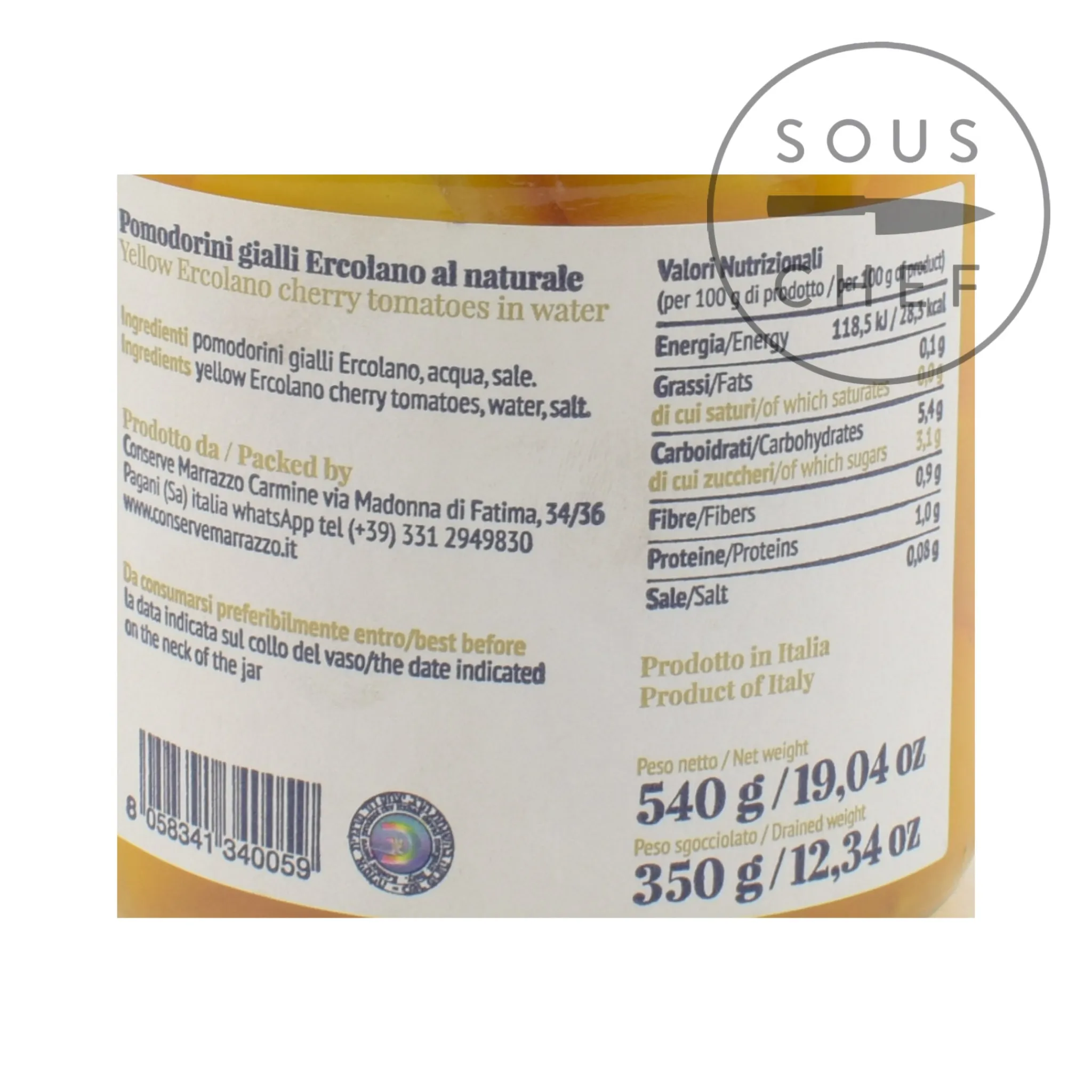 Online Whole Ercolano Yellow Cherry Tomatoes in Water, 500g Ingredients Brands|Italian Ingredients