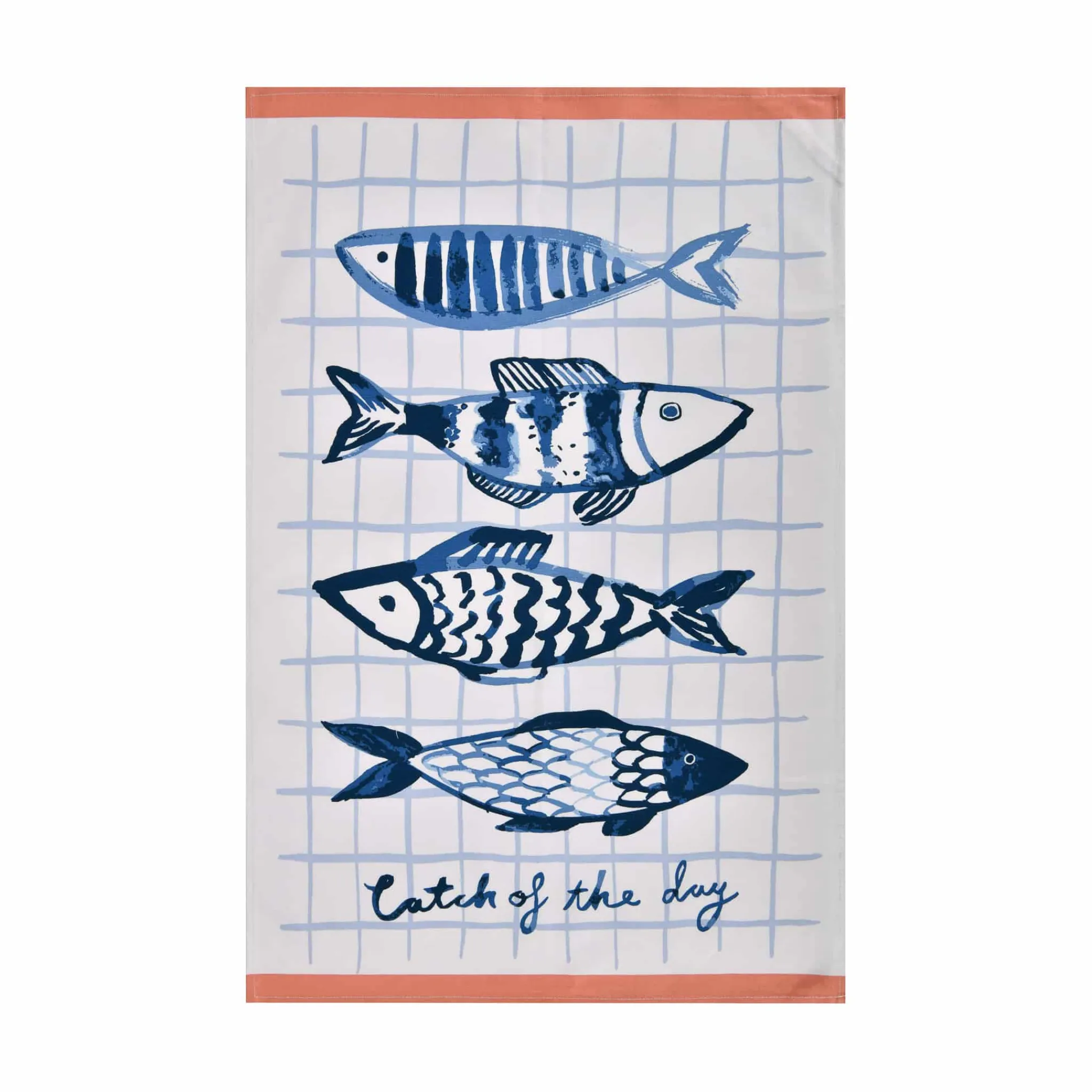 Clearance Catch of the Day Fish Tea Towel Kitchen Textiles & Clothing