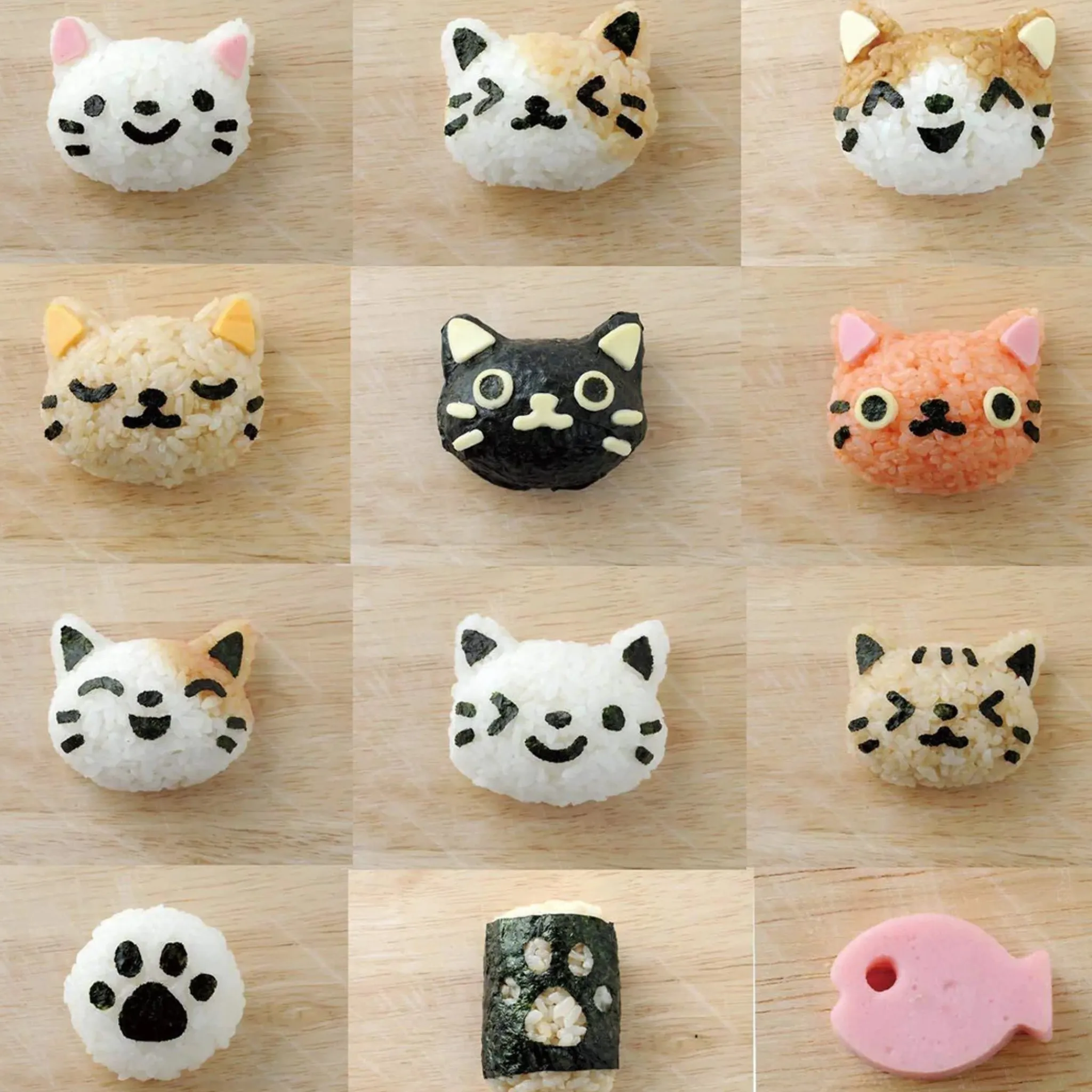 Hot Cat Rice Mould Set Tableware Brands|Japanese Ingredients