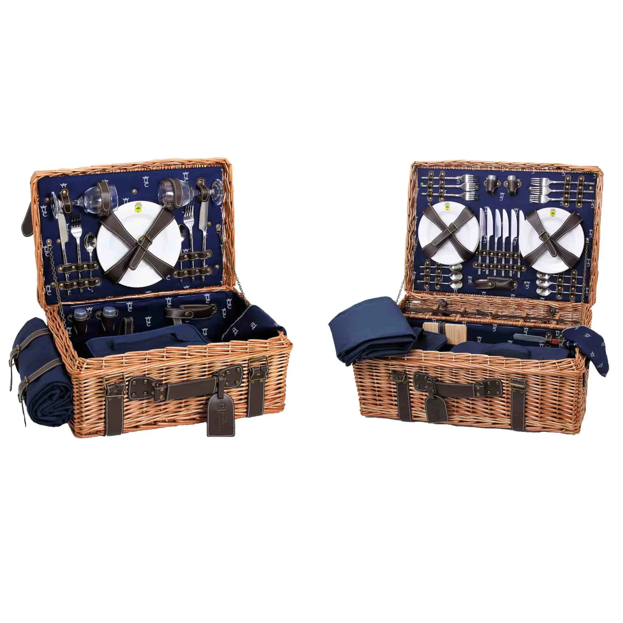 Sale Champs-Elysees Navy Picnic Hamper Tableware Brands|Picnicware