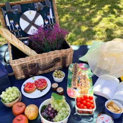 Sale Champs-Elysees Navy Picnic Hamper Tableware Brands|Picnicware