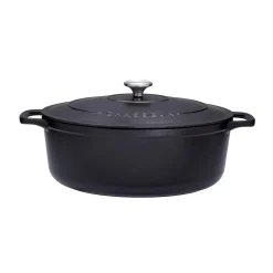Online Black Cast Iron Oval Dutch Oven, 29cm Pots & Pans