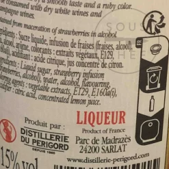Outlet Cherry Rocher Creme de Fraise, Strawberry Liqueur, 500ml Ingredients Brands|French Ingredients