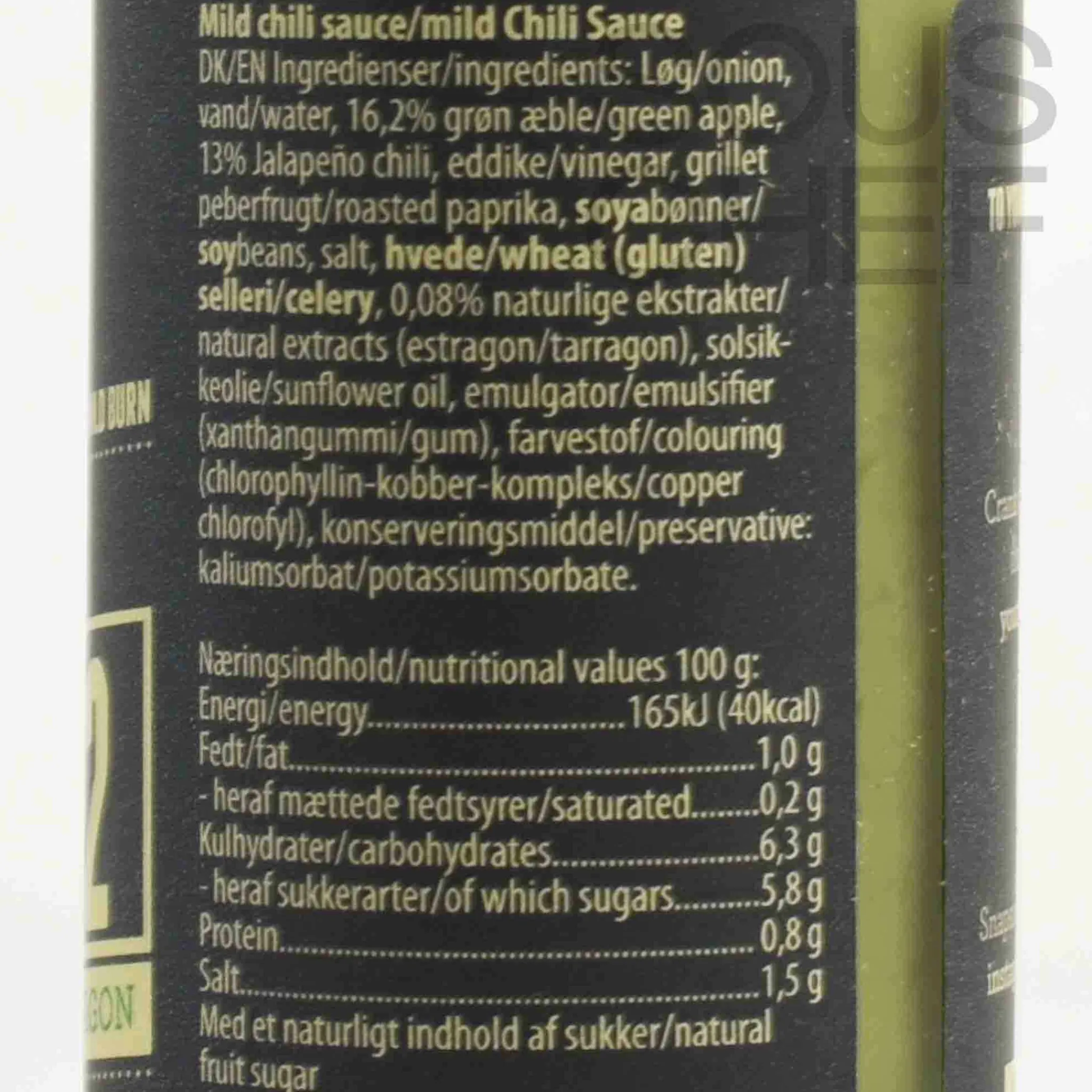 Outlet No 2 Jalapenos & Tarragon Hot Sauce, 147ml Ingredients Brands|Sauces & Condiments