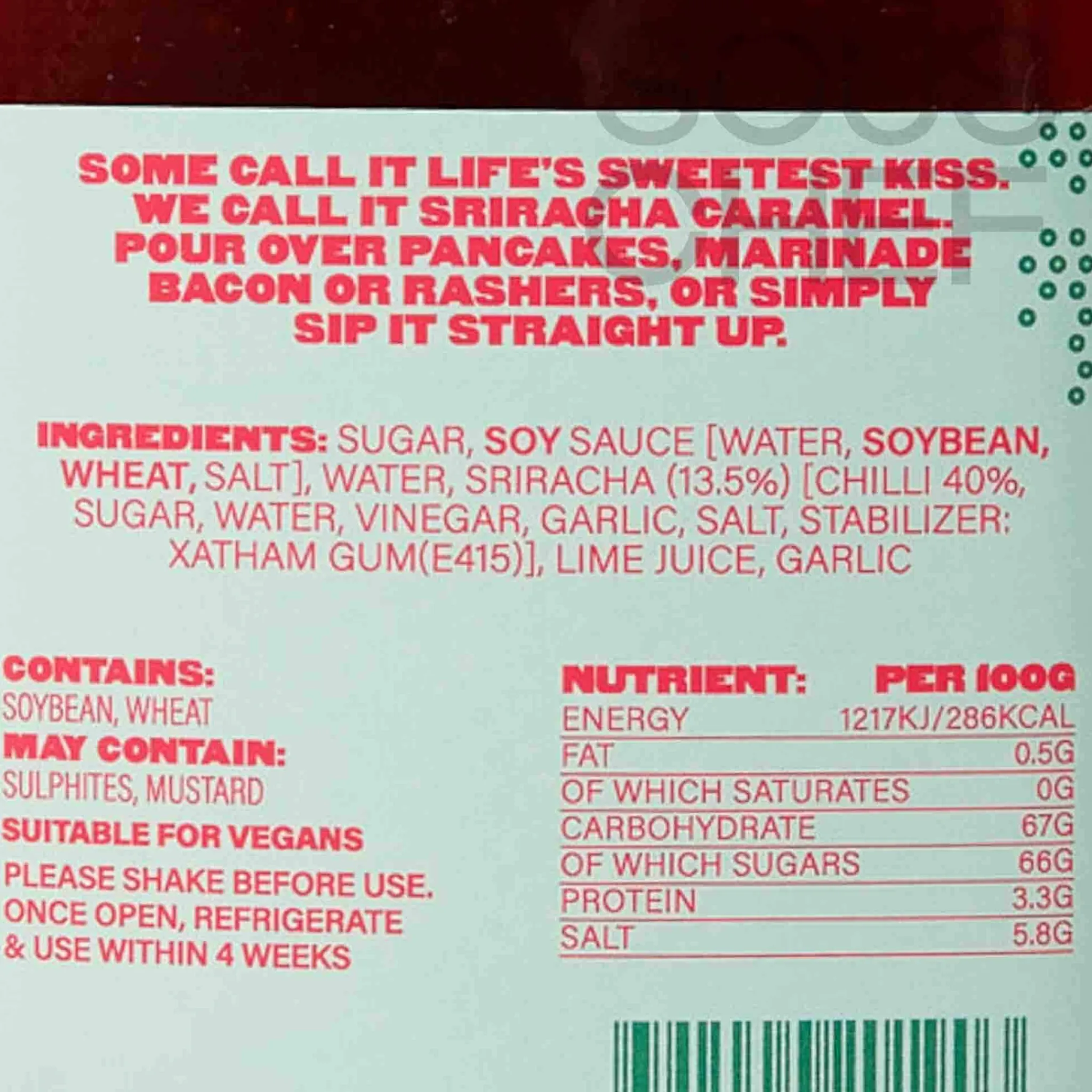 New Sriracha Caramel Sauce, 350g Sauces & Condiments|Ingredients Brands