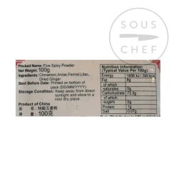Clearance Chinese Five Spice Pouch, 100g Ingredients Brands|Chinese Ingredients