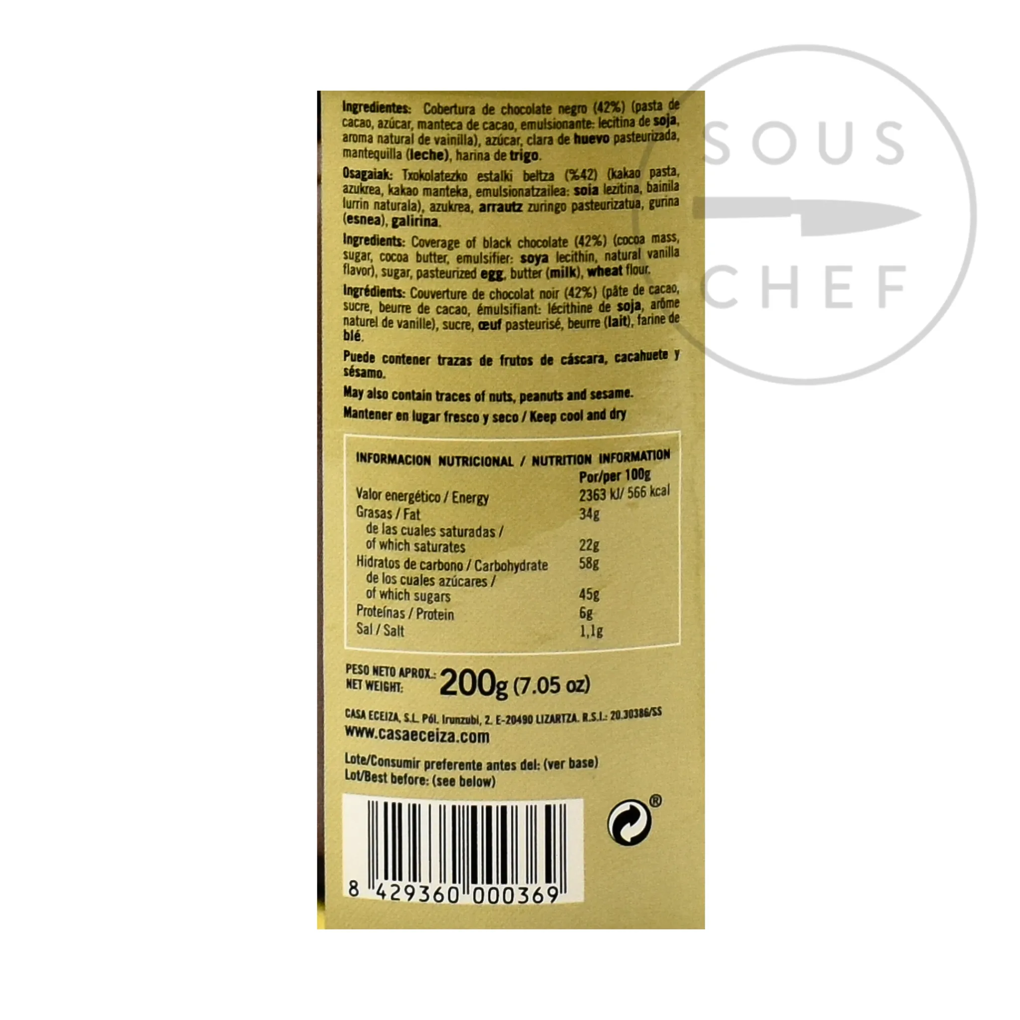 Discount Chocolate Covered Cigarrillos Spanish Ingredients|Chocolate & Sweets