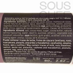Dark Chocolate Covered Toasted Almonds, 80g Ingredients Brands|Chocolate & Sweets