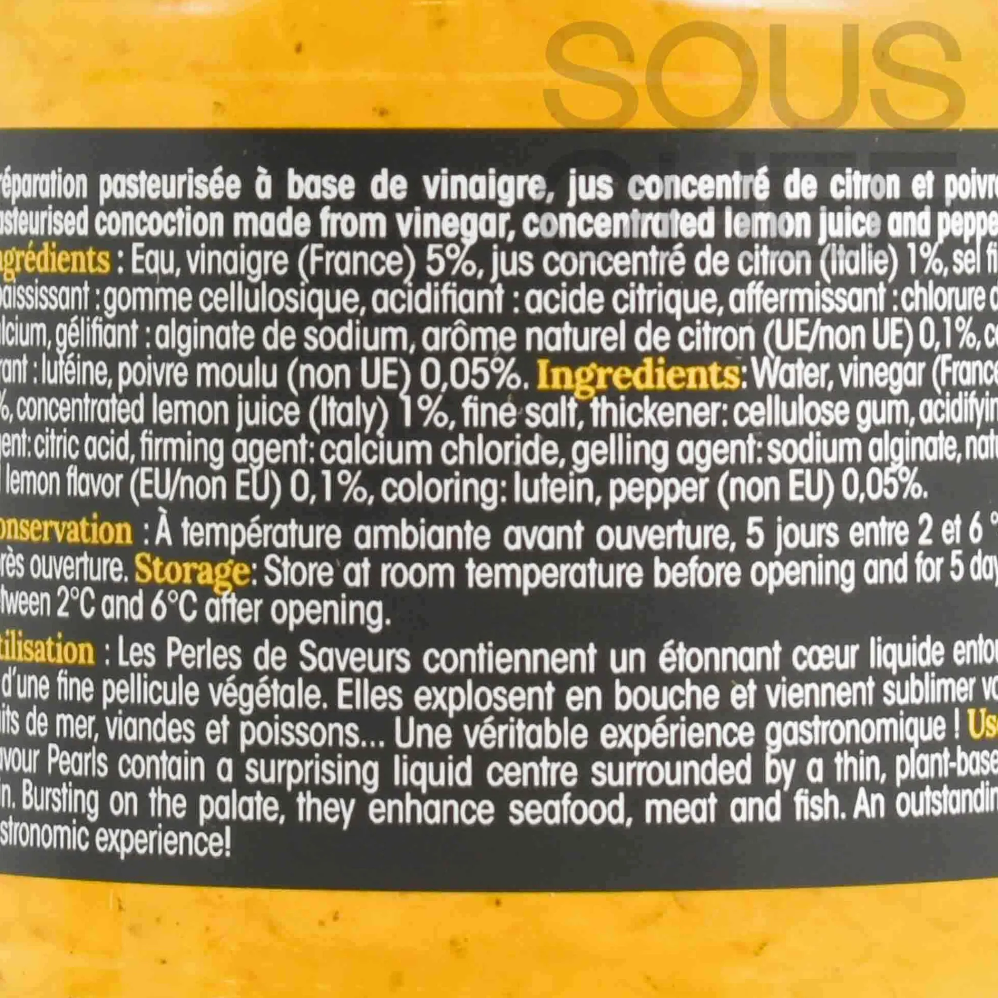 Discount Lemon & Pepper Flavour Pearls French Ingredients|Baking Ingredients