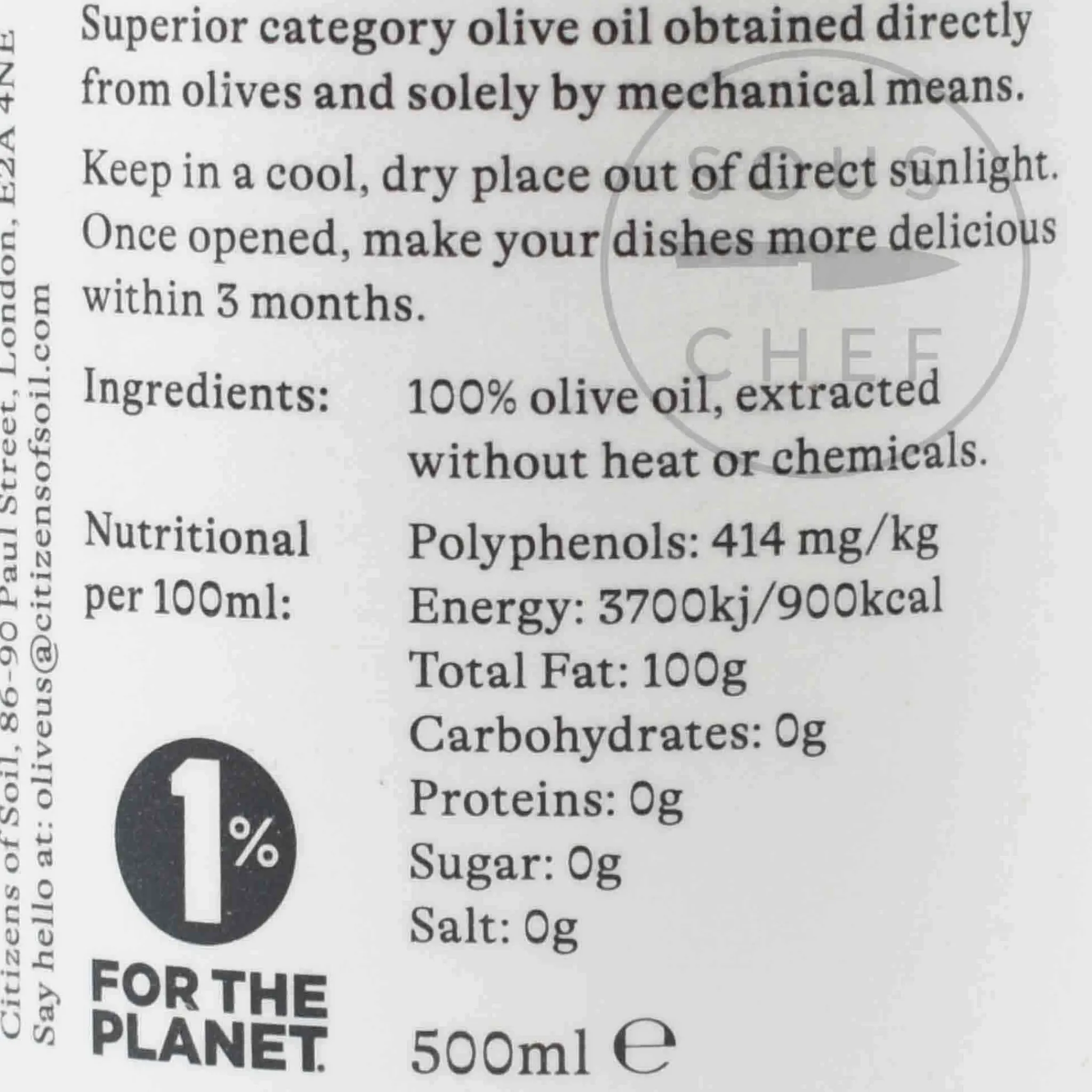 Discount Spanish Single Estate Extra Virgin Olive Oil, 500ml Ingredients Brands|Spanish Ingredients