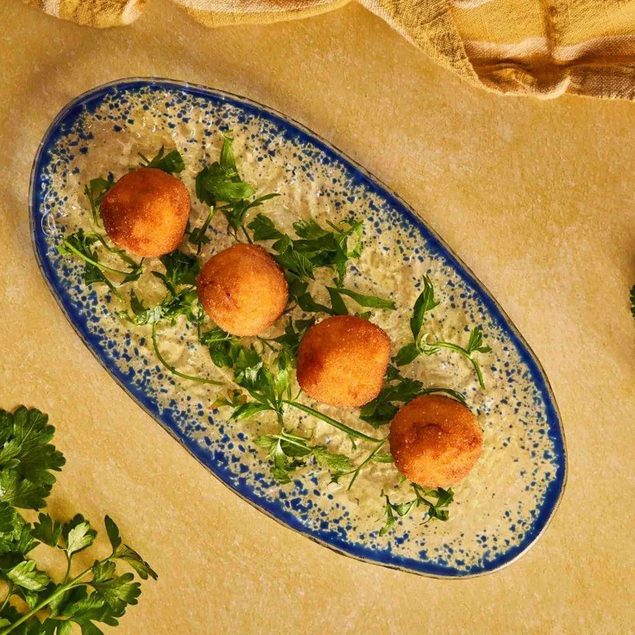 Discount Cobalt Blue Rim Glass Serving Tray, 34x17cm Tableware Brands