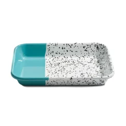 Outlet Colour Pop Enamel Roasting and Serving Dish, Turquoise Middle Eastern Ingredients|Serveware