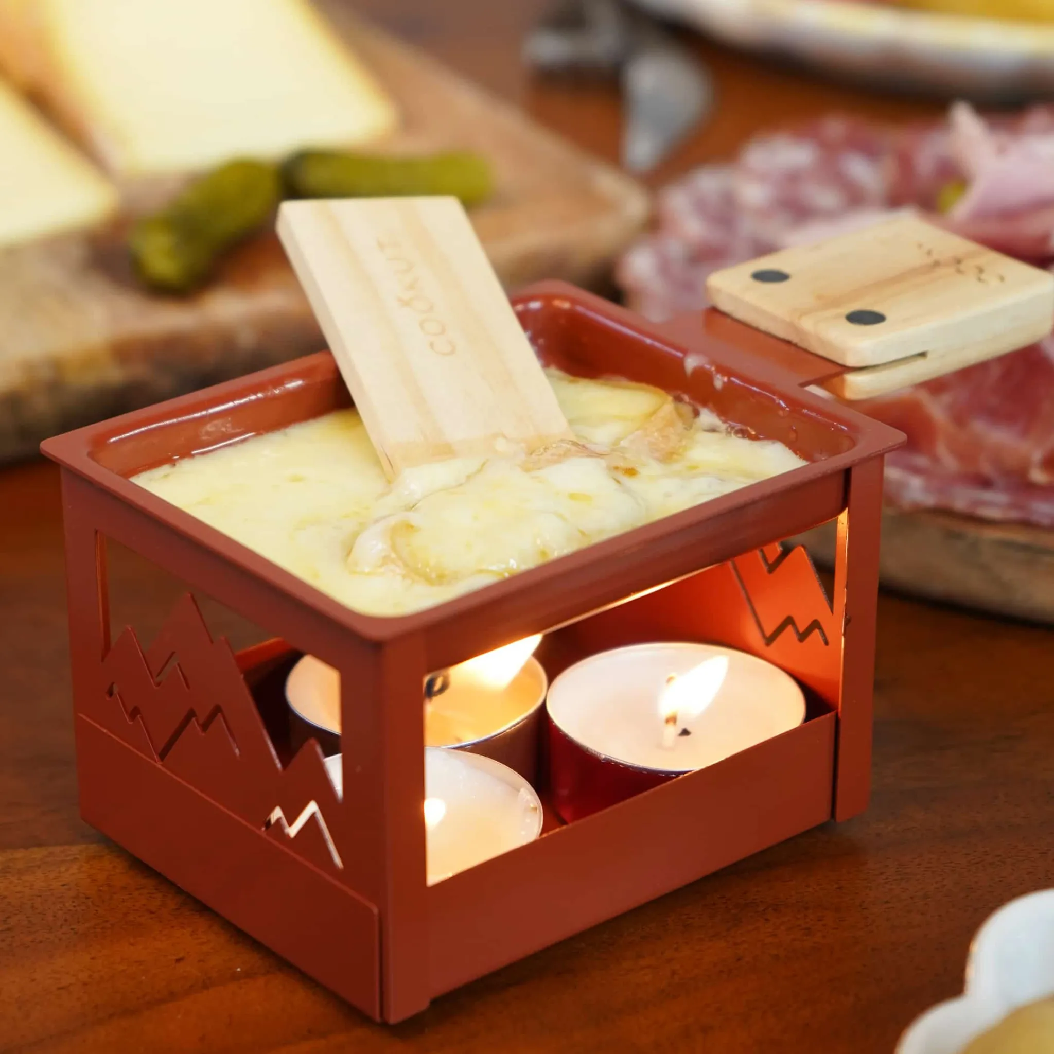 Online Foldable Raclette, Red Pots & Pans