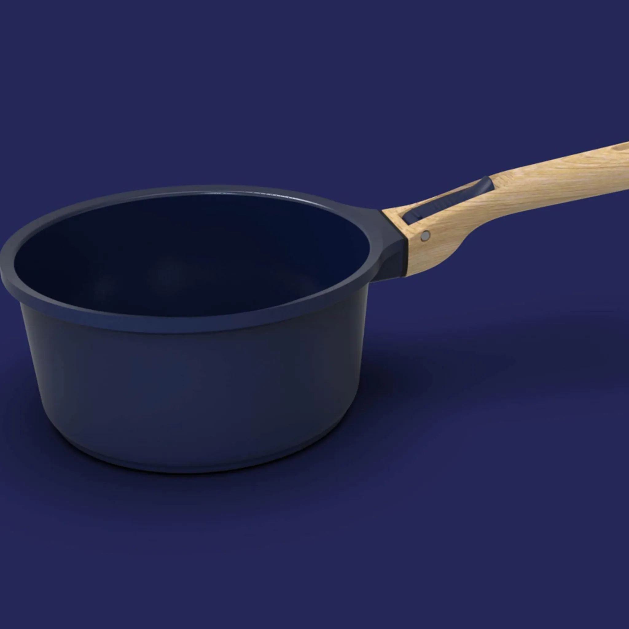 Hot Lightweight Non-Stick 3 Piece Cookware Set with Detachable Handles, Blue, BPA-Free Pots & Pans