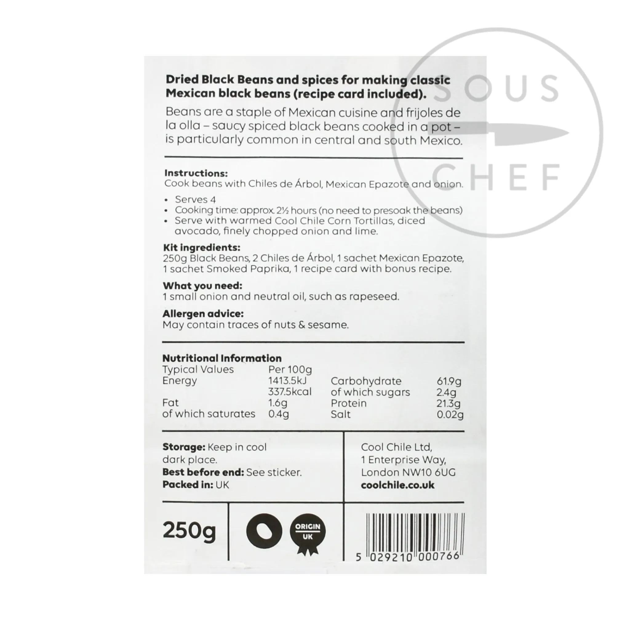 Discount Black Bean Kit, 250g Ingredients Brands|Mexican Ingredients