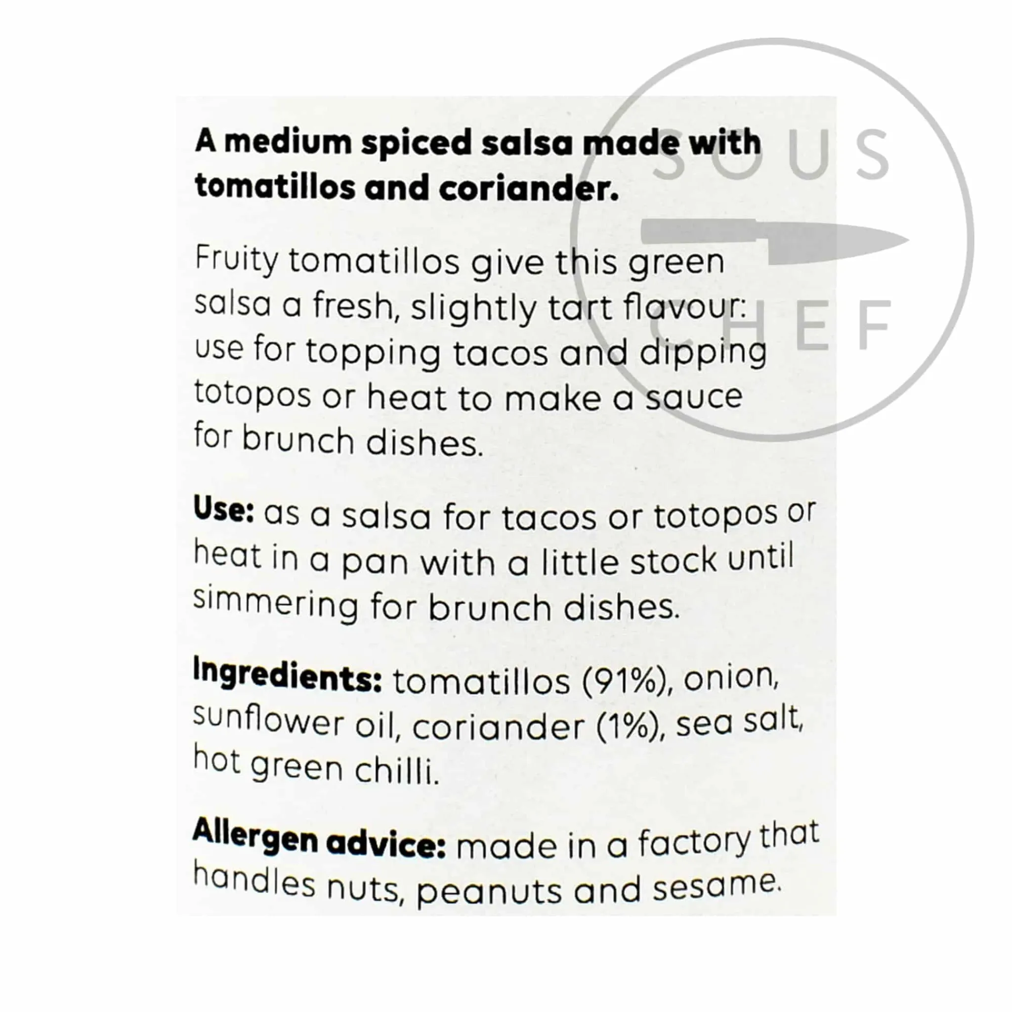 Tomatillo Salsa, 260g Mexican Ingredients|Sauces & Condiments