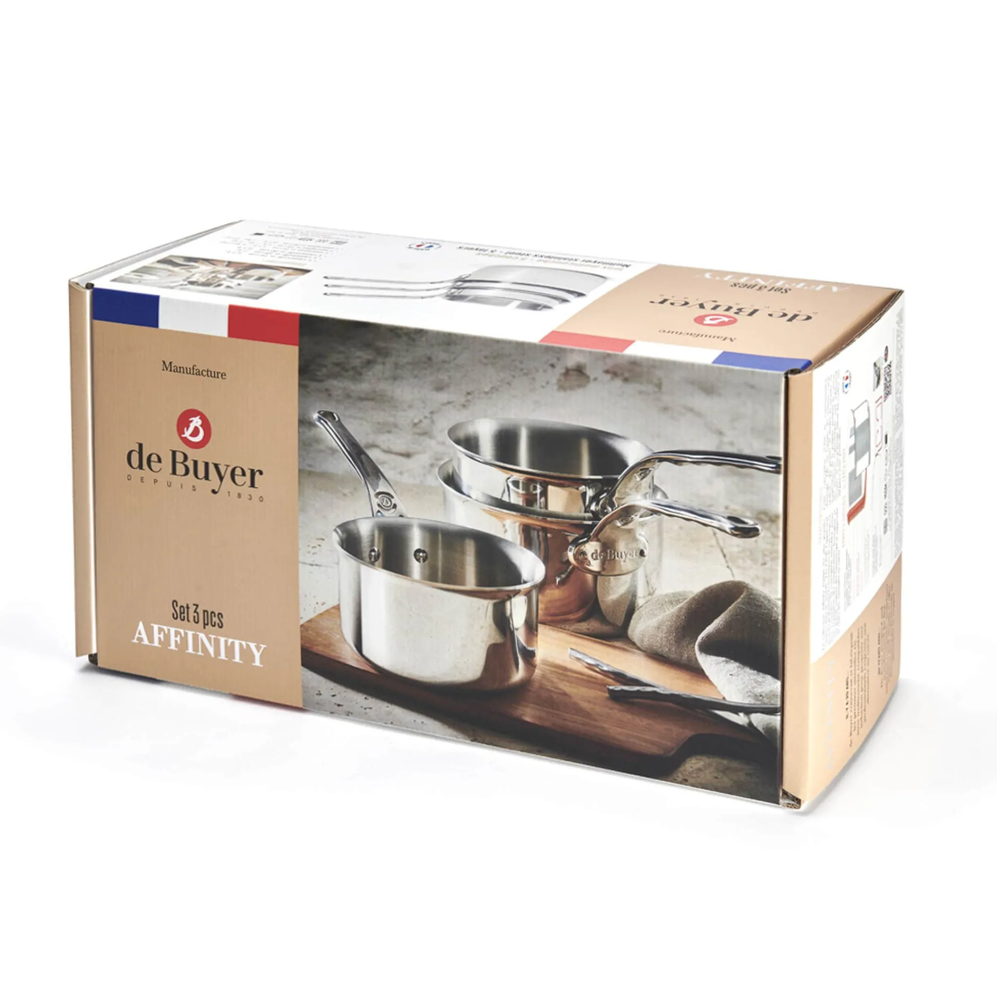 Hot Affinity 3 Piece Saucepan Set Pots & Pans