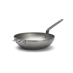 Mineral B Flat Base Wok, 32cm Pots & Pans