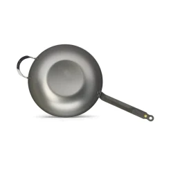 Mineral B Flat Base Wok, 32cm Pots & Pans