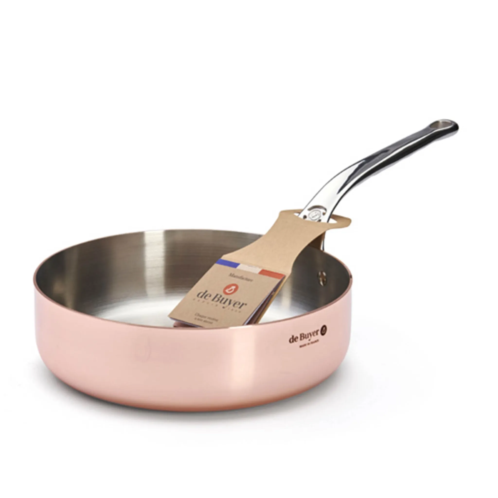 Best Prima Matera Copper Saute Pan with Stainless Steel Handle, 24cm Pots & Pans