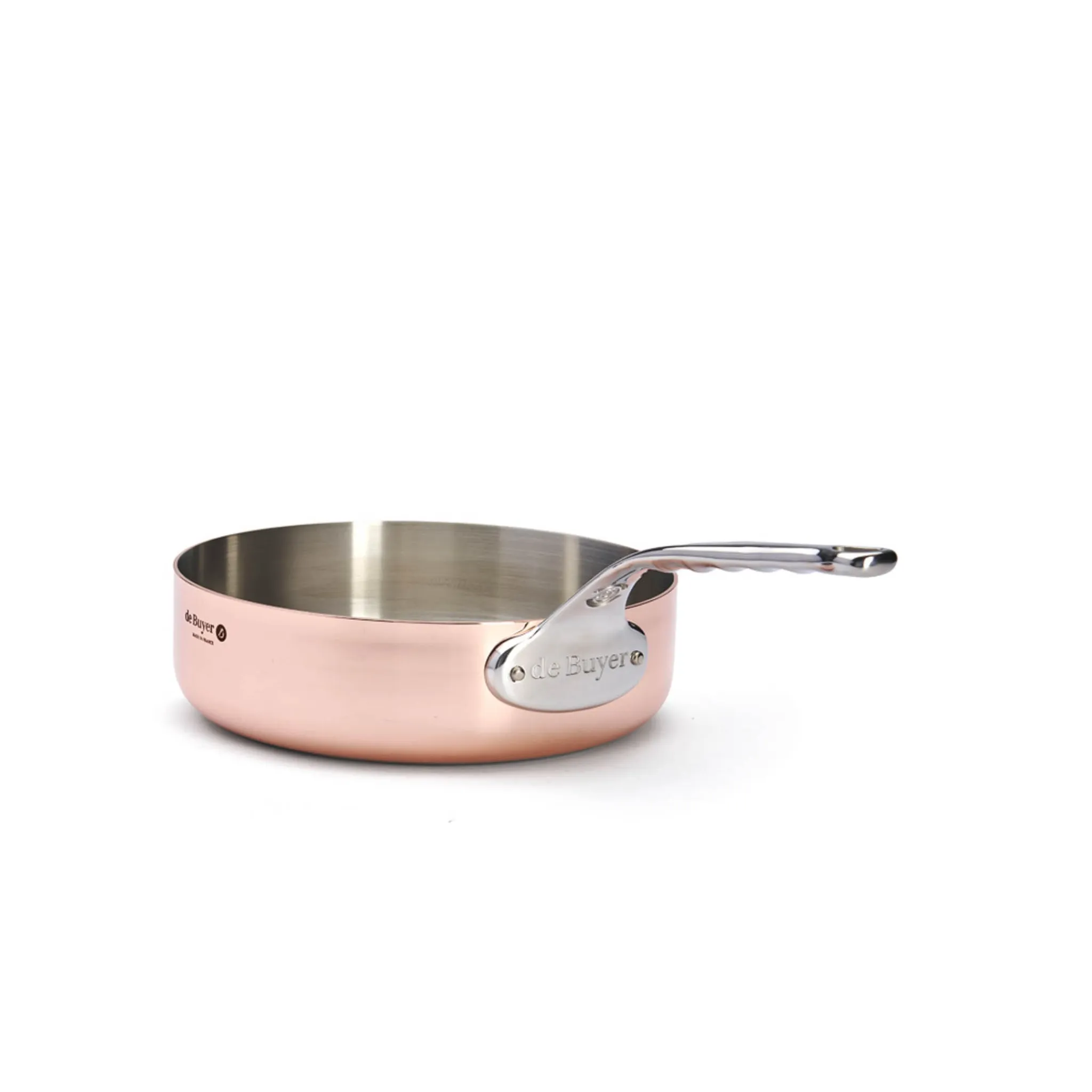 Best Prima Matera Copper Saute Pan with Stainless Steel Handle, 24cm Pots & Pans