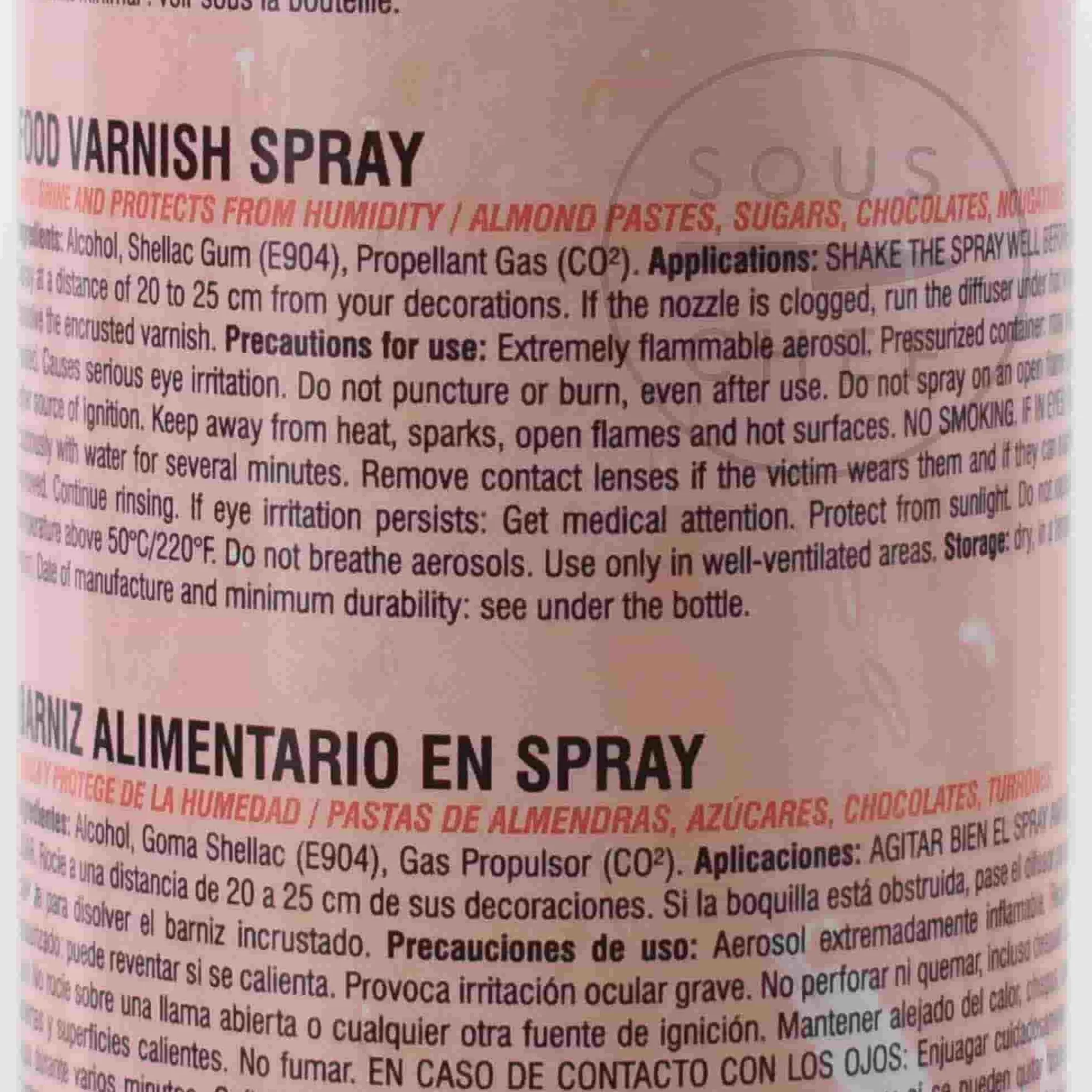 Clearance Food Varnish Spray, 400ml Ingredients Brands|Baking Ingredients