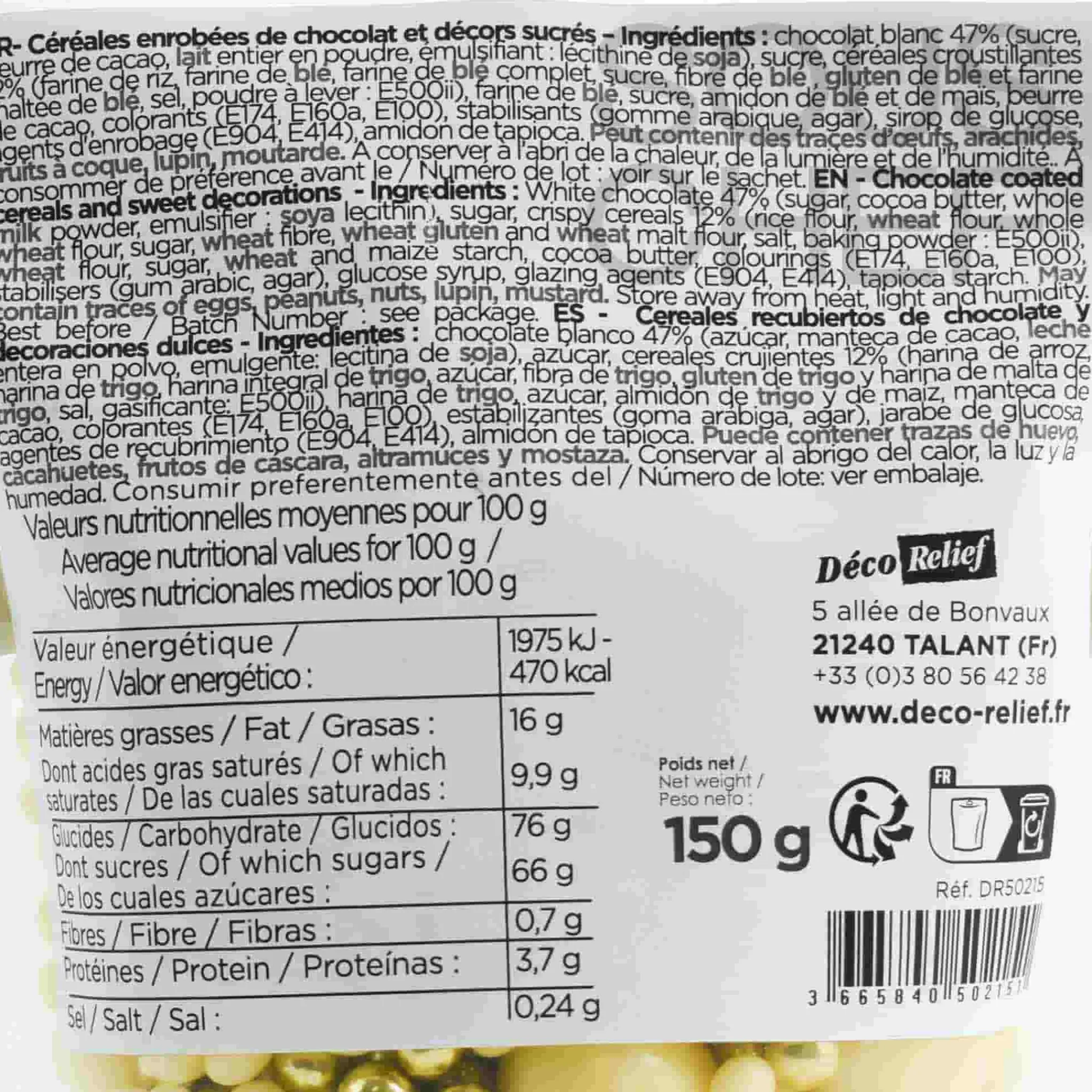 New White Chocolate & Golden Decorating Pearls, 150g Ingredients Brands|Baking Ingredients