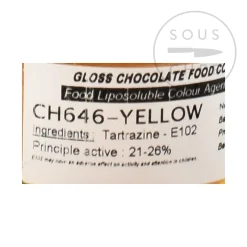 Yellow Gloss Food Colour For Chocolate, 20g Ingredients Brands|Chocolate & Sweets