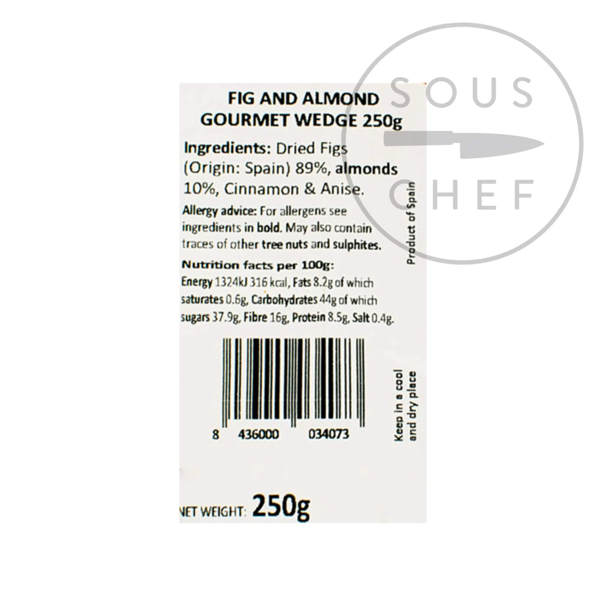 Best Fig and Almond Wedge, 250g Ingredients Brands|Spanish Ingredients