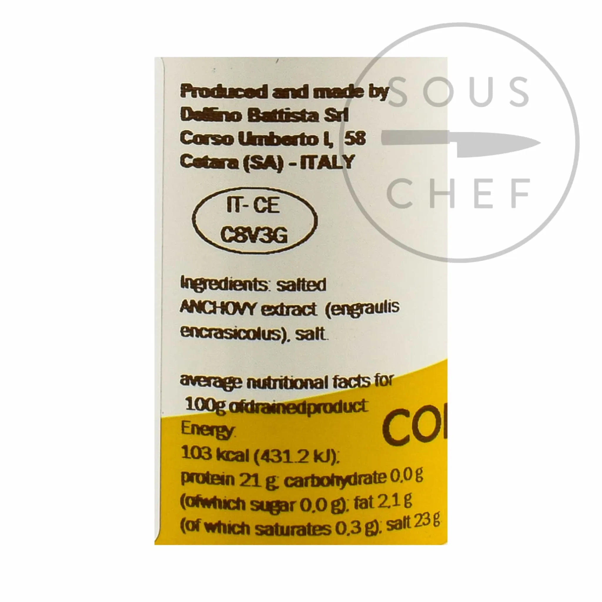 Hot Colatura di Alici, 100ml Ingredients Brands|Italian Ingredients