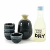 Hot Deluxe Blue Glaze Sake Set with Sake Japanese Ingredients|Japanese Tableware