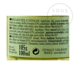 Best Dijon Mustard With Tarragon, 105g Ingredients Brands|French Ingredients