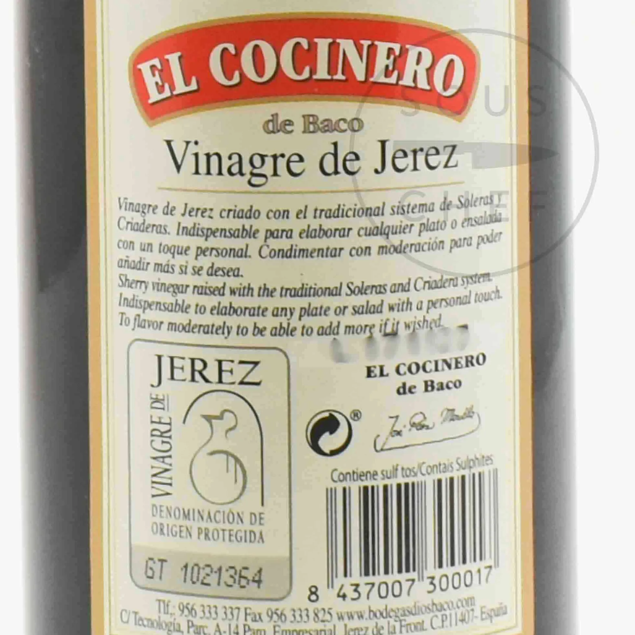 Hot El Cocinero Sherry Vinegar, 750ml Ingredients Brands|Spanish Ingredients