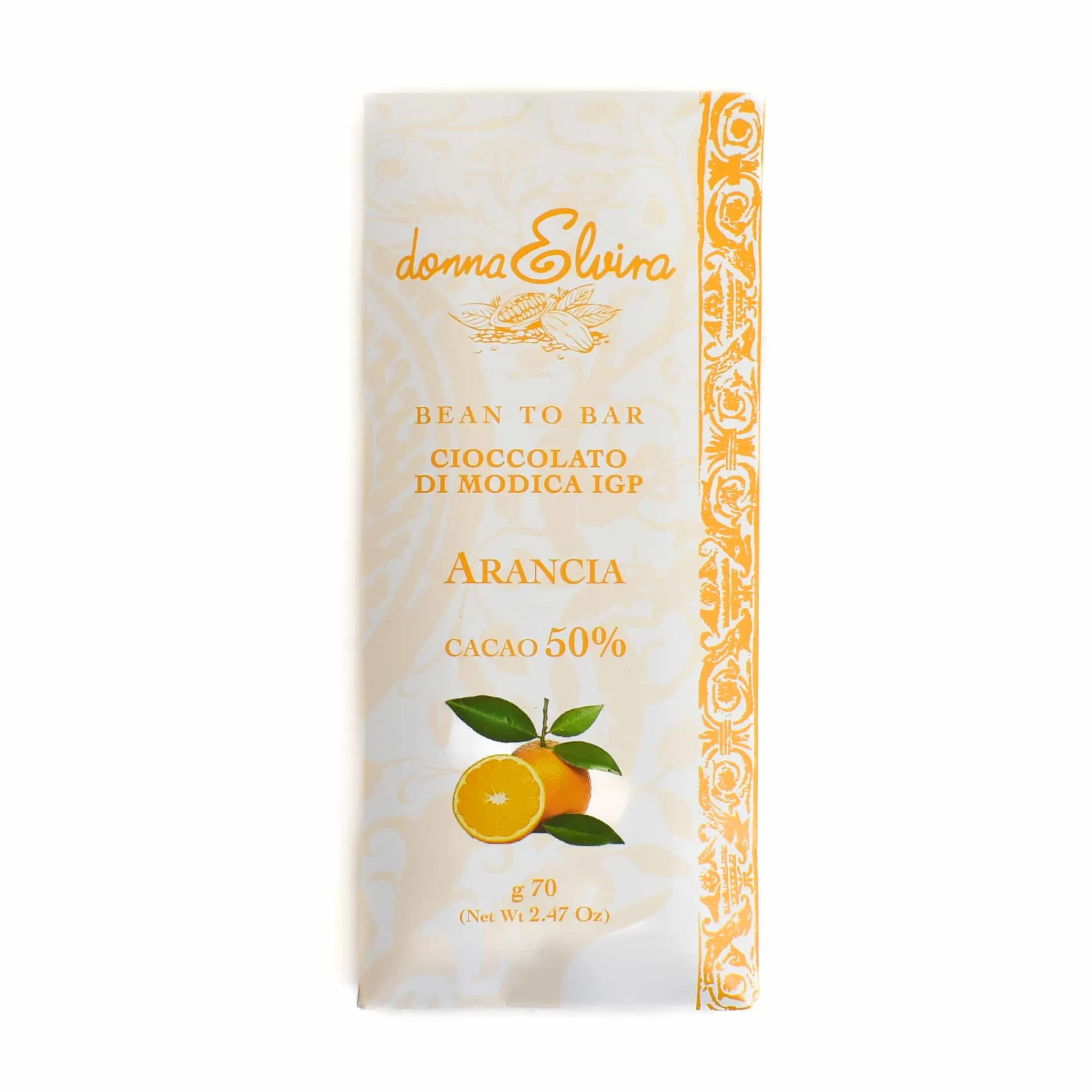 Online Orange PGI Modican Chocolate Bar, 70g Italian Ingredients|Chocolate & Sweets