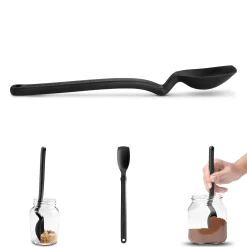 New Black Mini Supoon Silicone Spoon Kitchen Tools & Utensils