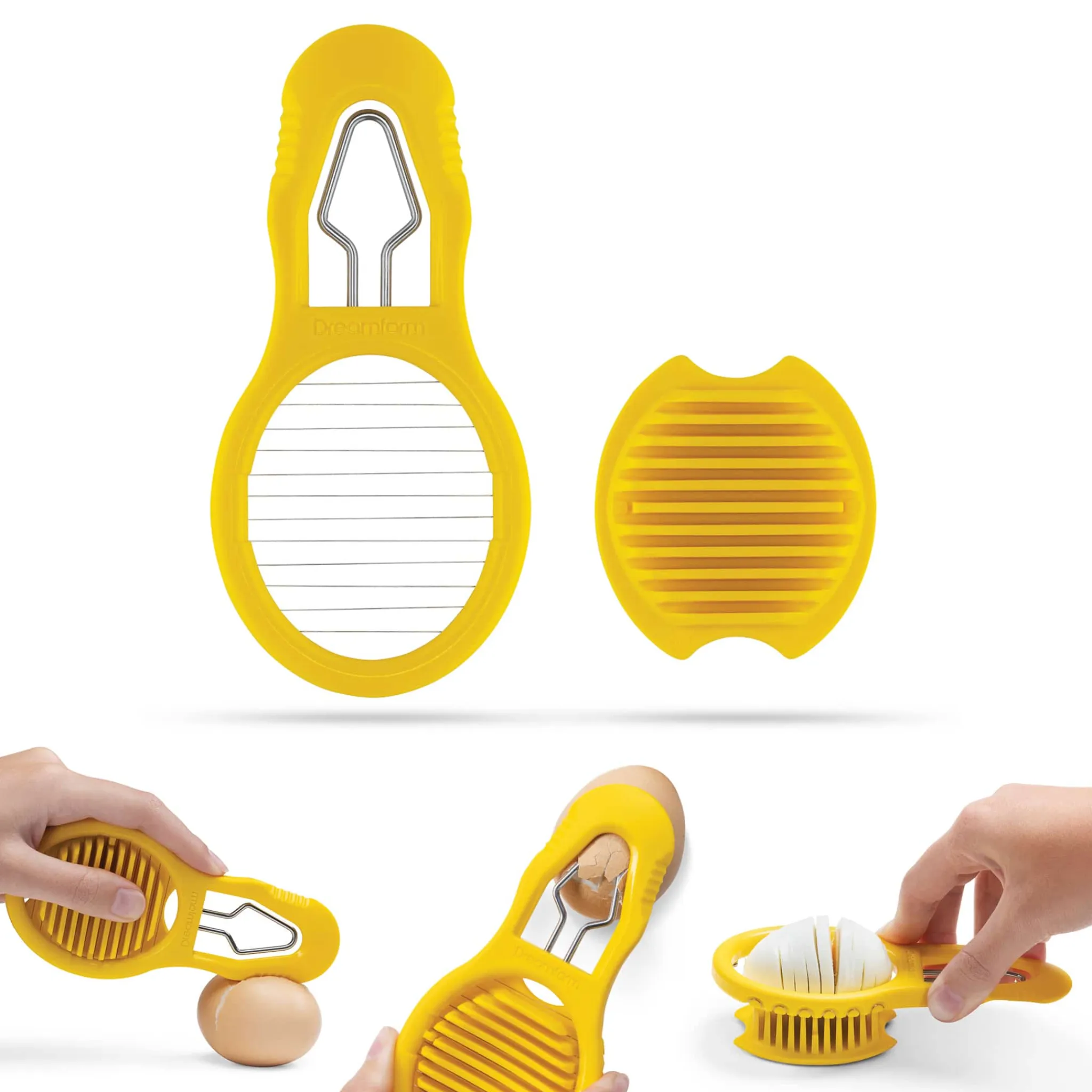 Yellow Eggler Egg Peeler and Slicer Kitchen Tools & Utensils