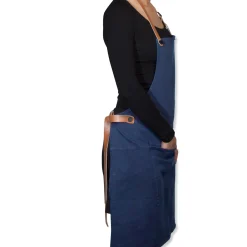 Online Canvas BBQ Apron in Dark Blue Kitchen Textiles & Clothing