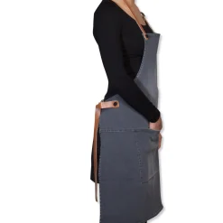 New Canvas BBQ Apron in Washed Grey Kitchen Textiles & Clothing