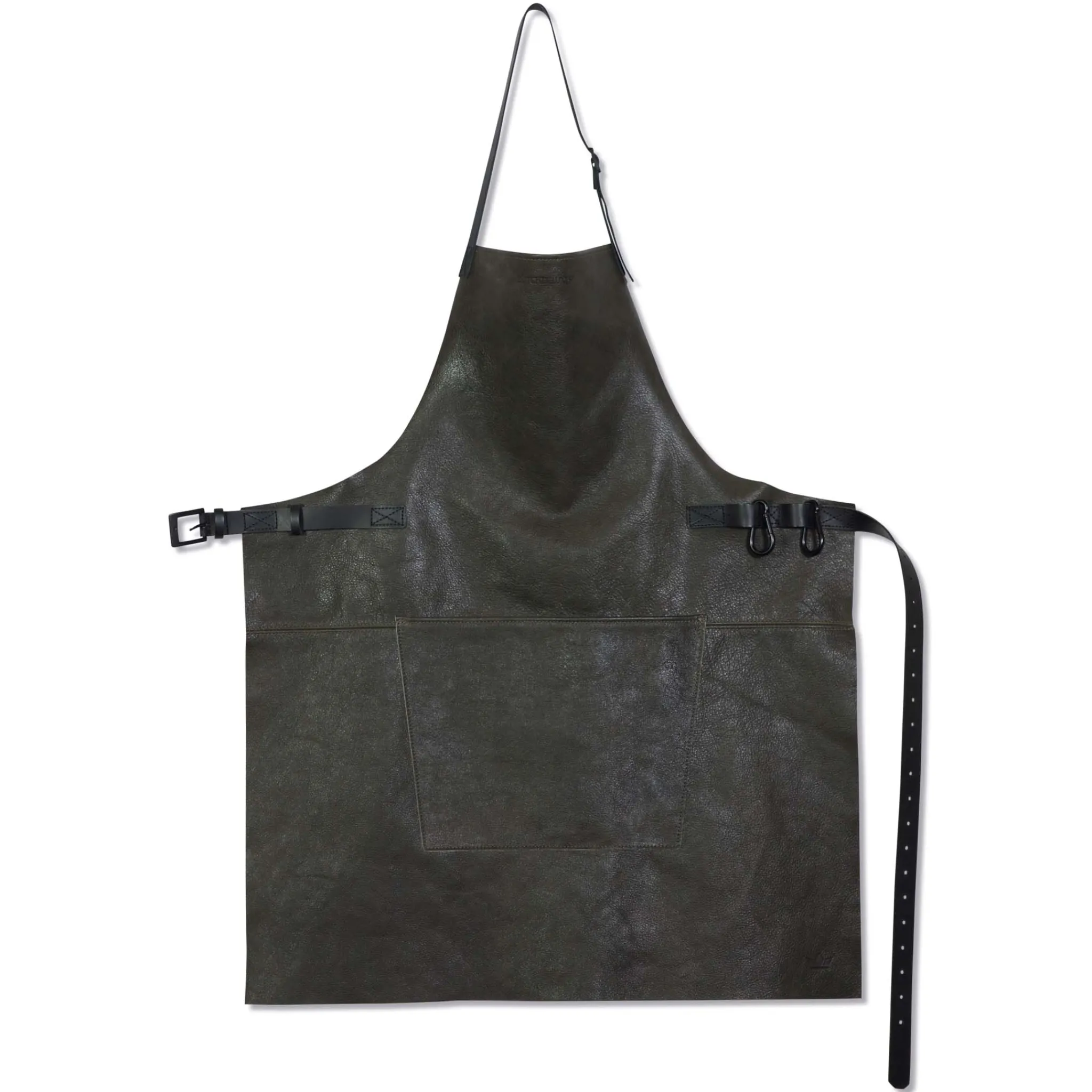 Leather BBQ Apron in Vintage Grey Kitchen Textiles & Clothing